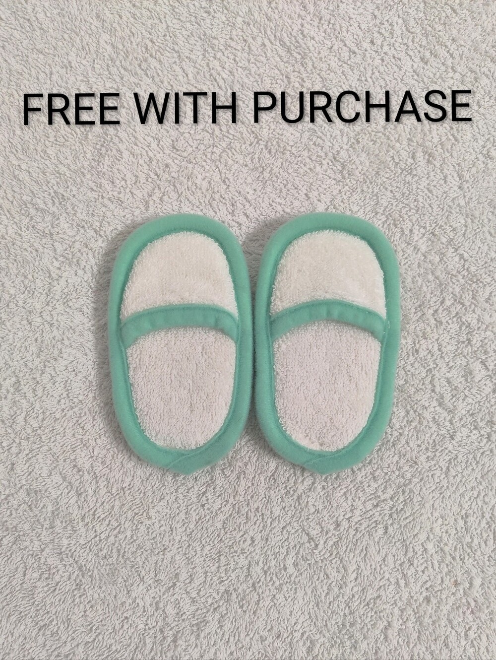 Infant/Toddler Spa Style Slippers in White And Mint